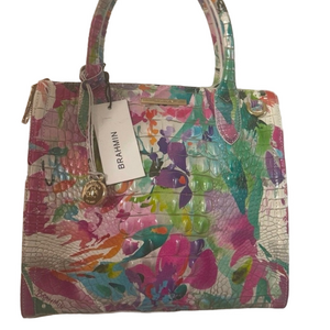 BRAHMIN 🆕 small Caroline Satchel In Daylily Melbourne